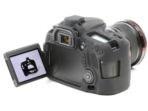 First2savvv XJPT-70D-09 brun PU cuir étui housse appareil photo numérique pour Canon EOS 70D 60D avec Lens 18-135mm/18-200mm/15-85mm/17-85mm 